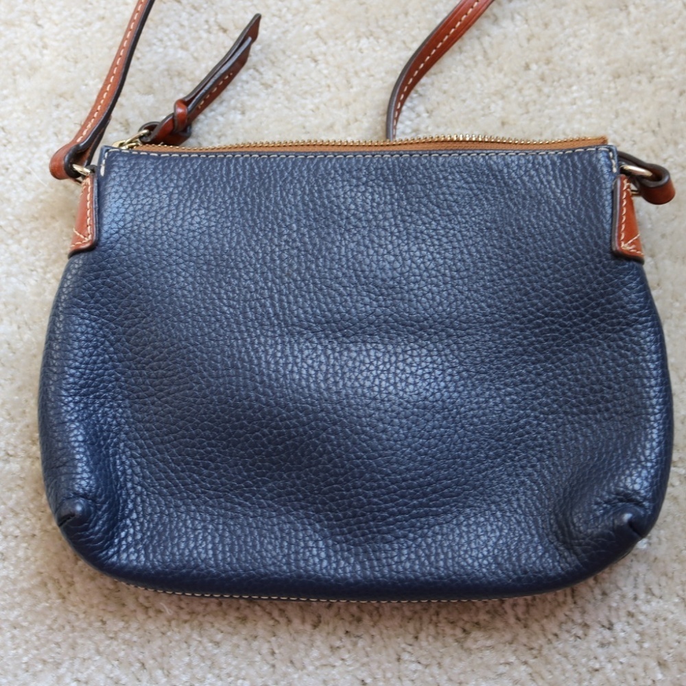 Dooney & Bourke Dark Blue and Tan Crossbody Bag - Picture 4 of 5